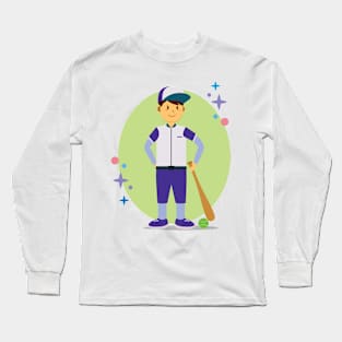 baseball athlete Long Sleeve T-Shirt